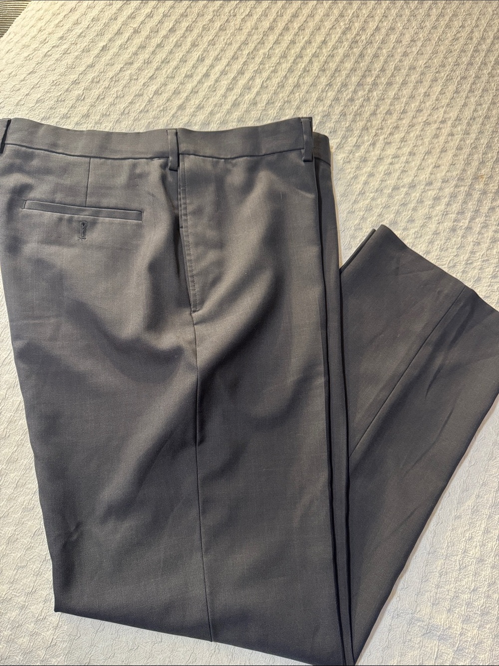 Haggar Men's Dark Gray Dress Pants - Flat Front